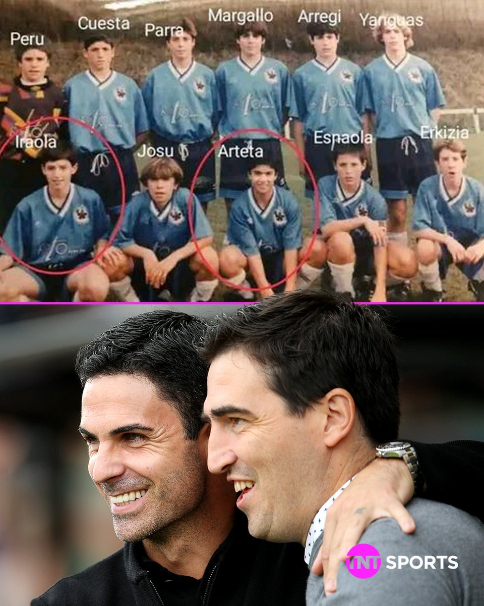 Mikel Arteta and Andoni Iraola played alongside each other for youth side Antiguoko in their younger years! 🤜🤛

On Saturday they face each other as Premier League bosses 🗣️

📺 @tntsports & @discoveryplusUK