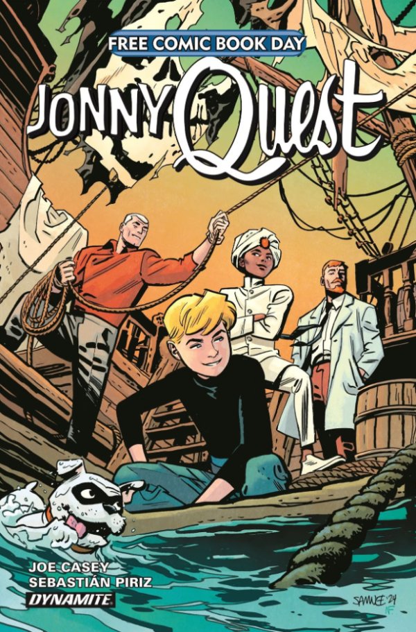 Are you a kid at heart? Go on an Adventure with Jonny Quest from Joe Casey, @SebastianPiriz, with a sweet @ChrisSamnee cover.

Don't part with your treasure to do it, either! Just snag it on #FreeComicBookDay tomorrow at your local shop! 

From @DynamiteComics