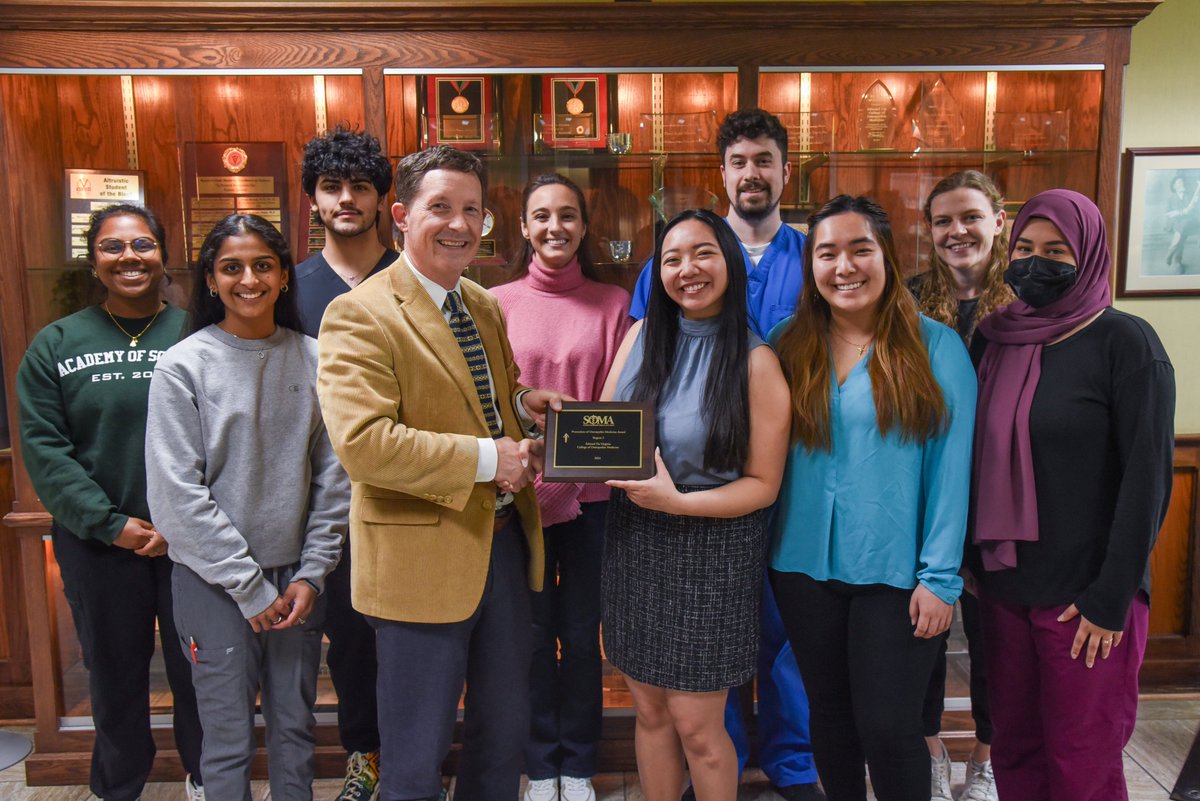 Congratulations to VCOM-Virginia's Student Osteopathic Medical Association (SOMA) for receiving the Promotion of Osteopathic Medicine Award at the 2024 Spring National SOMA Conference. We are so proud of the hard work this organization has put into serving our community! #VCOM