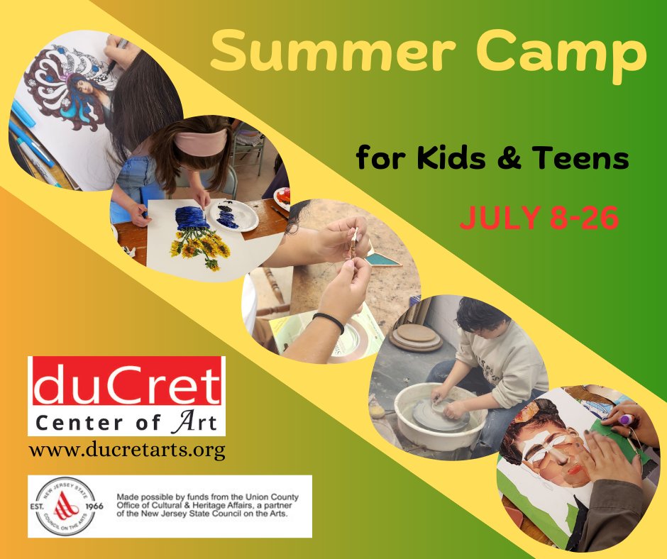 #art #artcenter #duCret #summer #arteducation #artscene #classesforkids #classesforteens #summercamp #fun #creative #skill #thingstodo #plainfieldnj