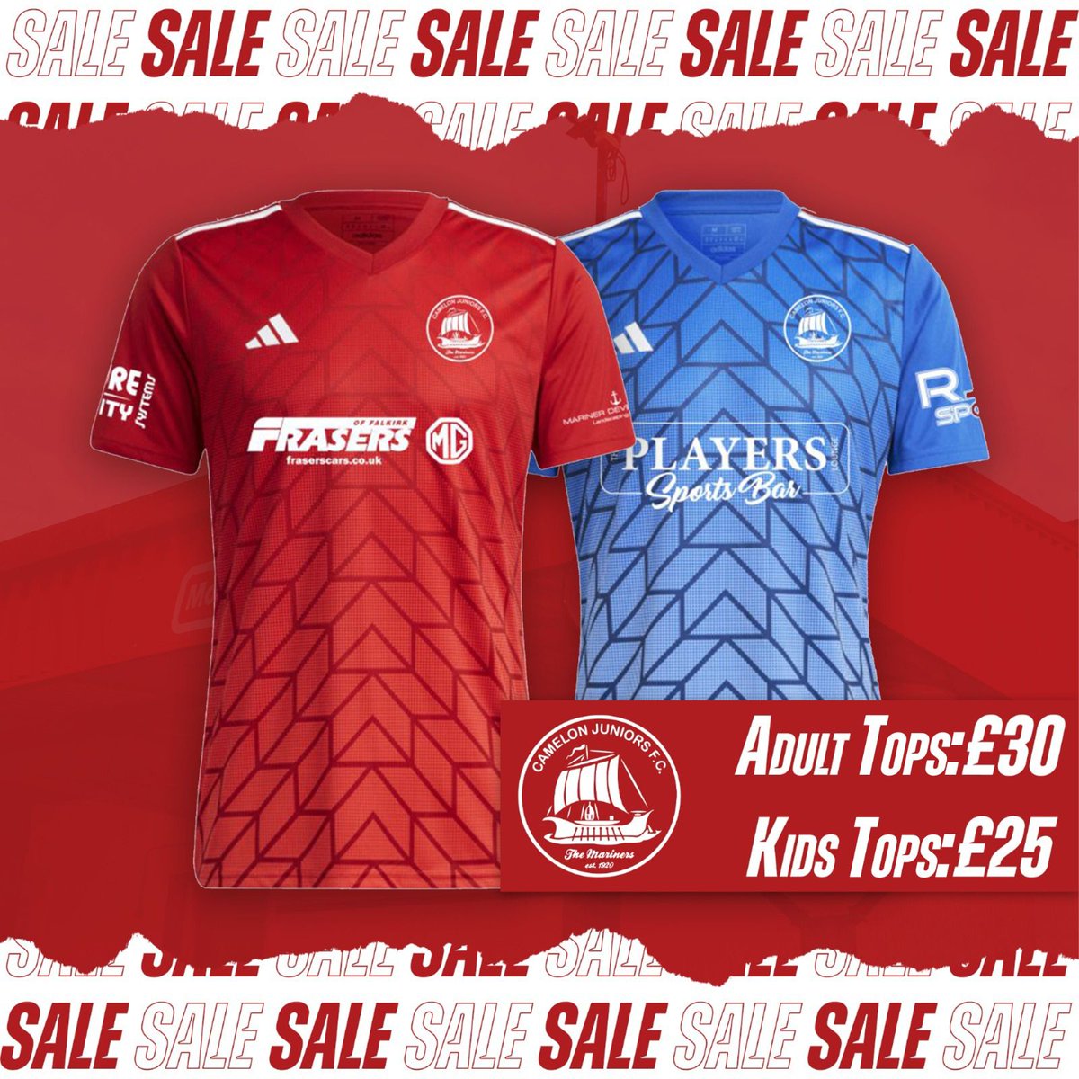 🚨 SALE!!! We have a sale now on for the last few remaining home and away tops from this season. These are great tops to have in anyone's collection! You can purchase your tops on our website today. 🖥 Buy online here: camelonjuniors.co.uk/product-catego…