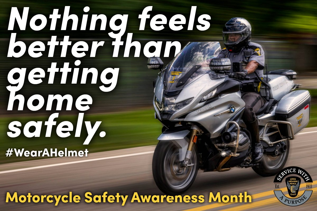May is Motorcycle Safety Month and the Patrol is urging all motorists to share the road and be aware of motorcyclists.