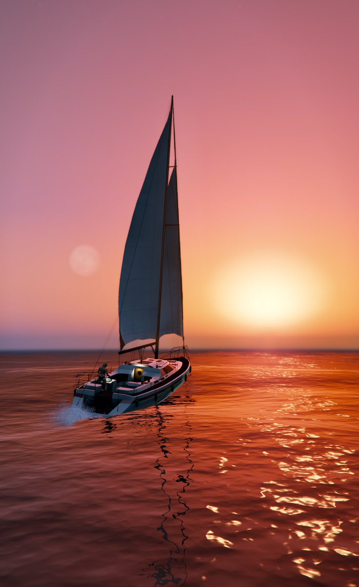 Even the sun sets in paradise ⛵️🌅 #GTAOnline #HappyFriday #SnapArtCrew #SantaMuerteGang #VGPUnite #VirtualPhotography @RockstarGames