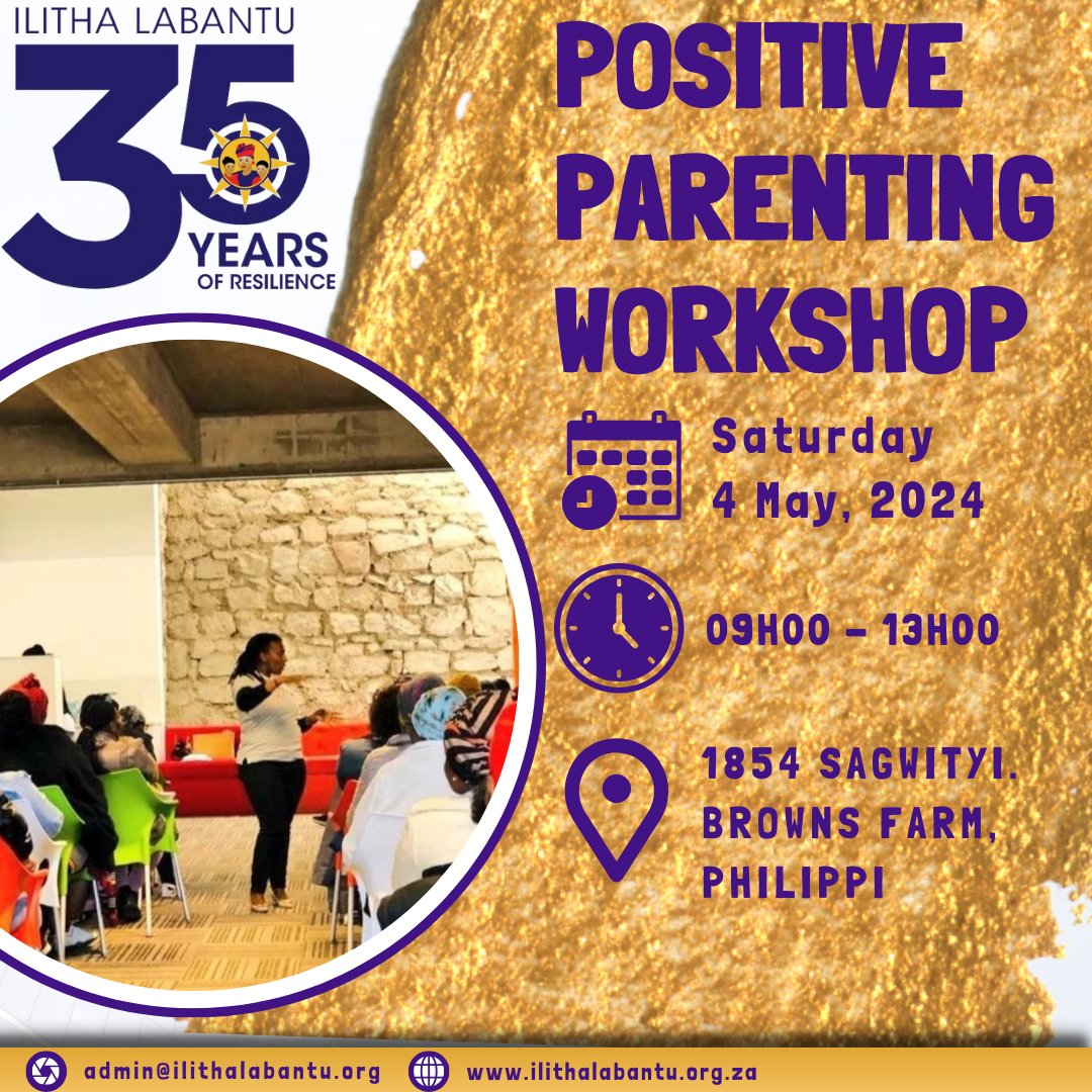 We will be hosting a Positive Parenting workshop for parents of school pupils from the Siyazakha Intermediate School in Browns Farm in Philippi, 4 May 2024. The workshop focuses on positive parenting approaches that helps to foster healthy relationships between parent & child.