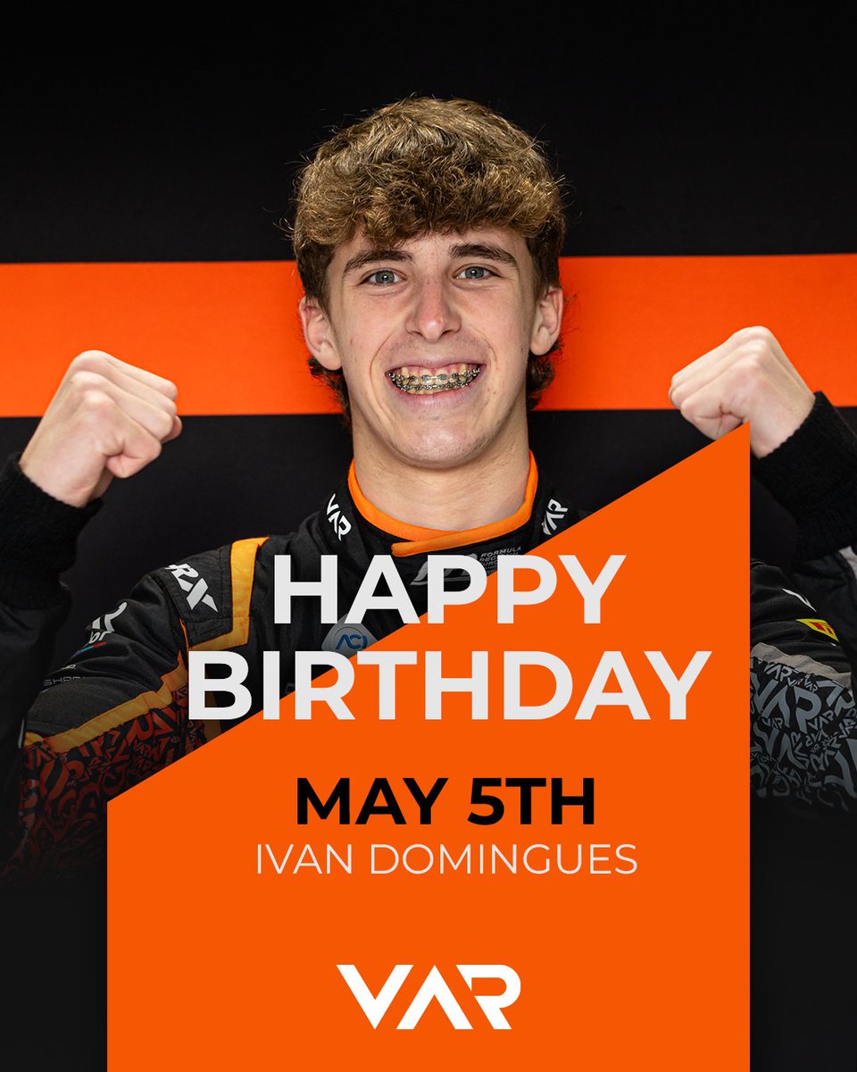 𝗛𝗮𝗽𝗽𝘆 𝗕𝗶𝗿𝘁𝗵𝗱𝗮𝘆, Ivan! 🥳🏁

Wishing you a year filled with thrilling races and trophies! 🏆

#VanAmersfoortRacing #RoadToF1