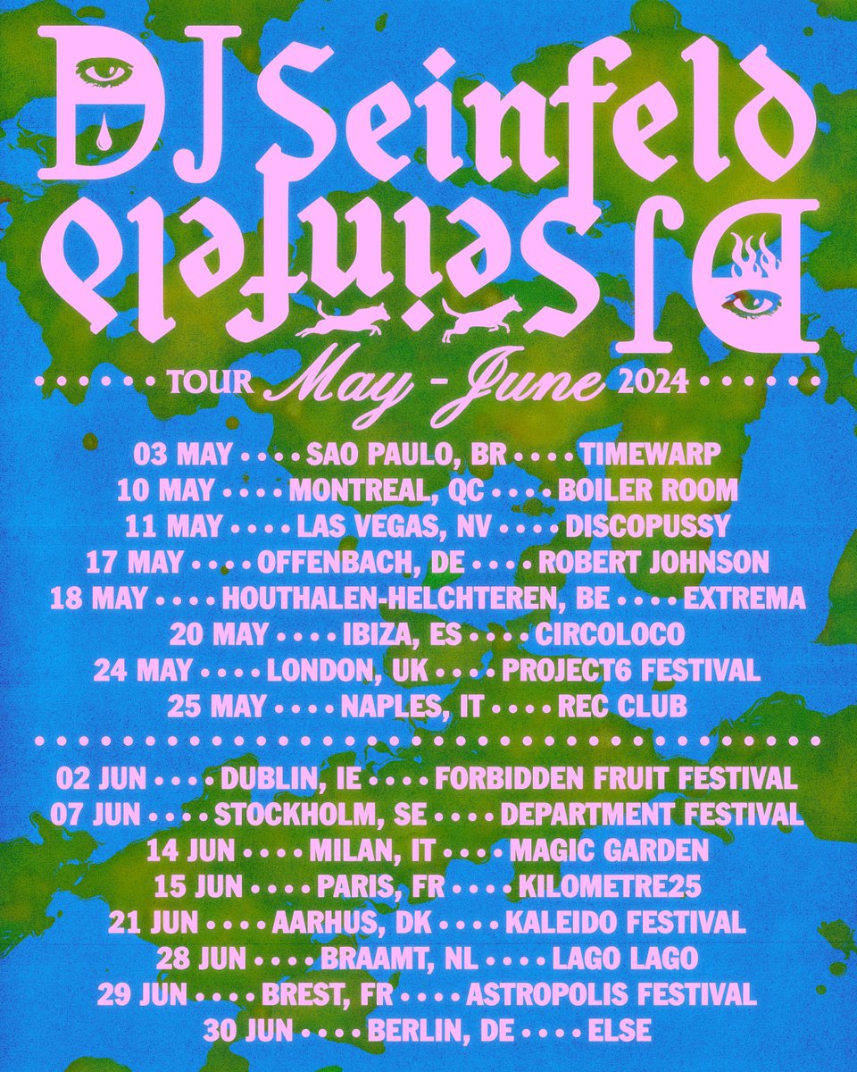 New work: Tour flyer for @DJ_Seinfeld 🌎 Lots more fun work coming soon for this legend 👑