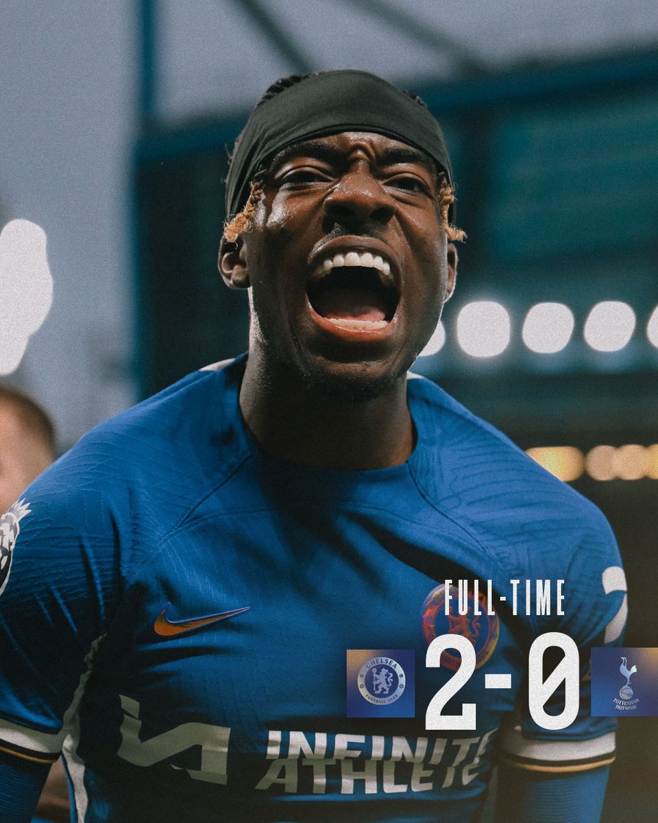 @JSekyere @ChelseaFC @SpursOfficial @BarclaysUK @premierleague @StamfordBridge @DStv @SuperSportTV @PLComms @IAAthlete @AIANational @BingXEnglish @CinchGaming @AngePostecoglou @chalobah #Final #TheBlues 2-0 #TheLilyWhites with goals from @chalobah 24' & @NJackson15_ 72' with #assists from @congallagher23 #CHETOT @Cadbury5Star @EASPORTSFC @trivago @HiltonHotels @MSCCruises_PR @ParimatchUK @Singha_Beer @Sure @TheStJames @ThreeUK @TMGMgroup @Uppinghambloom