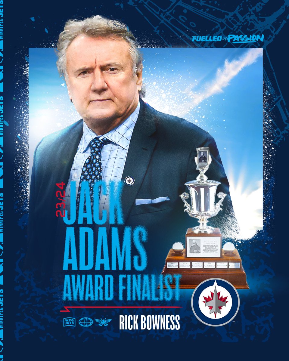 Bones is a finalist for the Jack Adams Award! Congrats, Coach 🦴