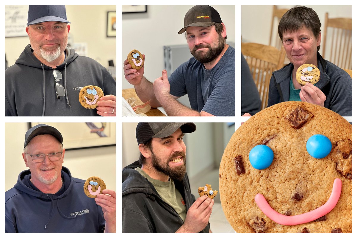 Envira-North team members enjoyed some delicious @timhortons Smile Cookies this morning at break! 🙂🍪We love that proceeds stay local & are going to support the @OSNPsouthwest - Huron-Perth! #EnviraNorth #timhortons #smilecookies #OSNPSmileCookieWeek #VONOSNP #SmileCookieWeek