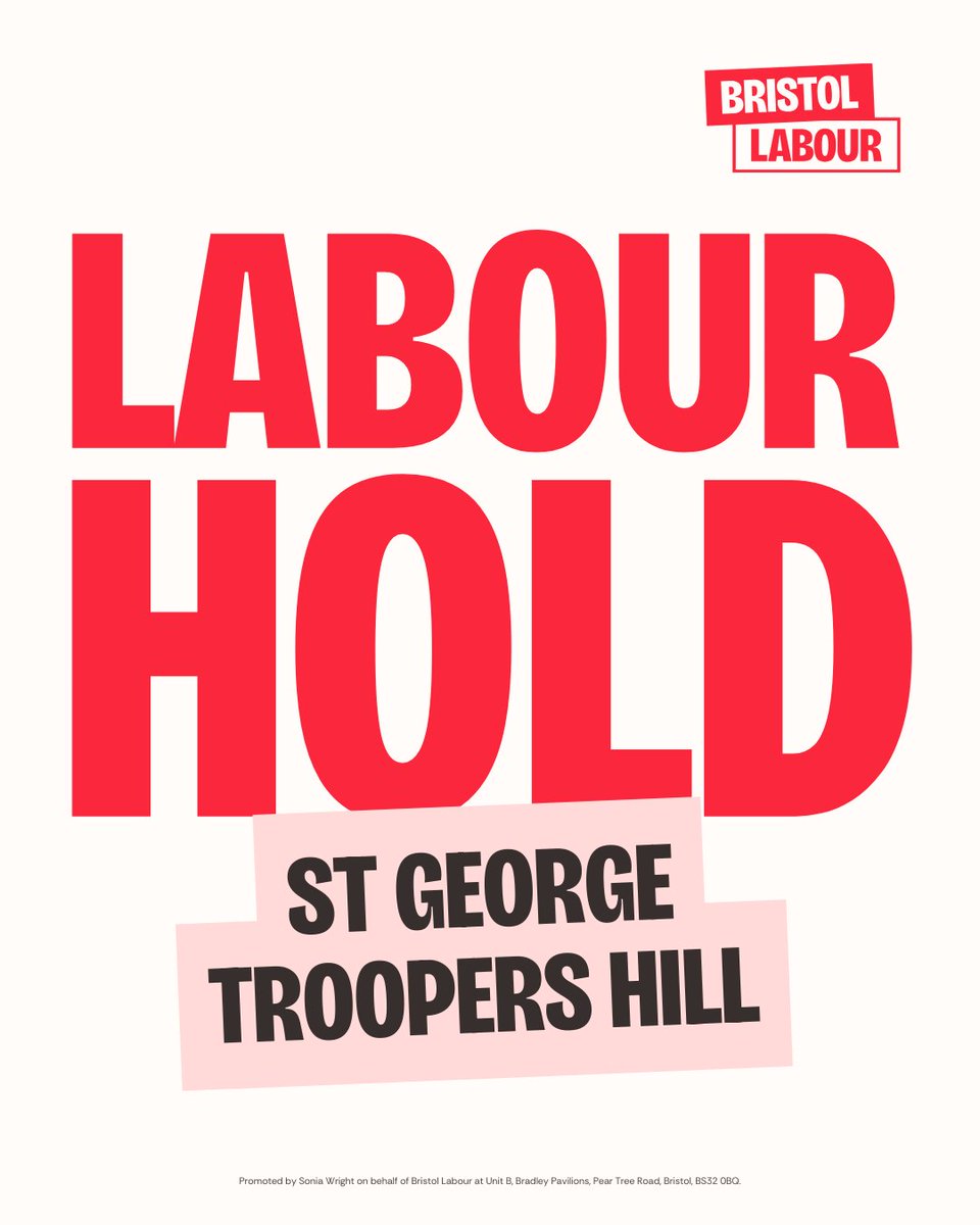 🌹 Labour hold St George Troopers Hill - congratulations Councillor Fabian Breckels