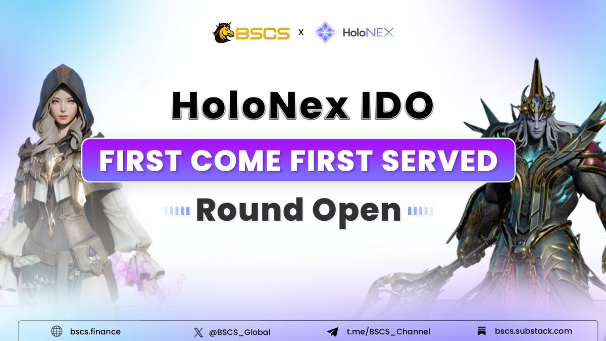 📣 @HoloNexAR IDO First Come First Serve Round LIVE NOW! 💵 IDO Price: $0.2 👉Join at: bscs.finance/Ido/Details?NE… 📅 First Come, First Served Round ⏰Time: 3 PM, 3rd May - 8 AM, 4th May (UTC) 📆 Claiming & Listing Schedule ⏰ Listing time: 9th May (UTC) ⏰ Token Claim on BSCS: