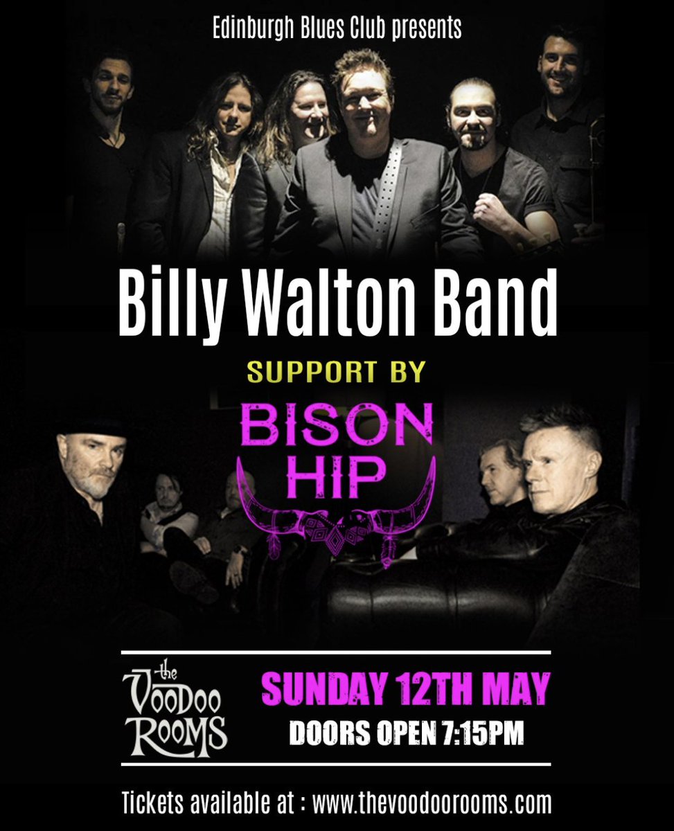 💜💜 Bison Hip LIVE next Sunday 12th May at the Voodoo Rooms - Supporting Billy Walton Band. This is going to be a cracker of a gig with Billy Walton on fire right now 🔥🔥🔥 🦬 Our NEW ALBUM is available to pre-order NOW! 'Welcome To The Rest Of Your Life'