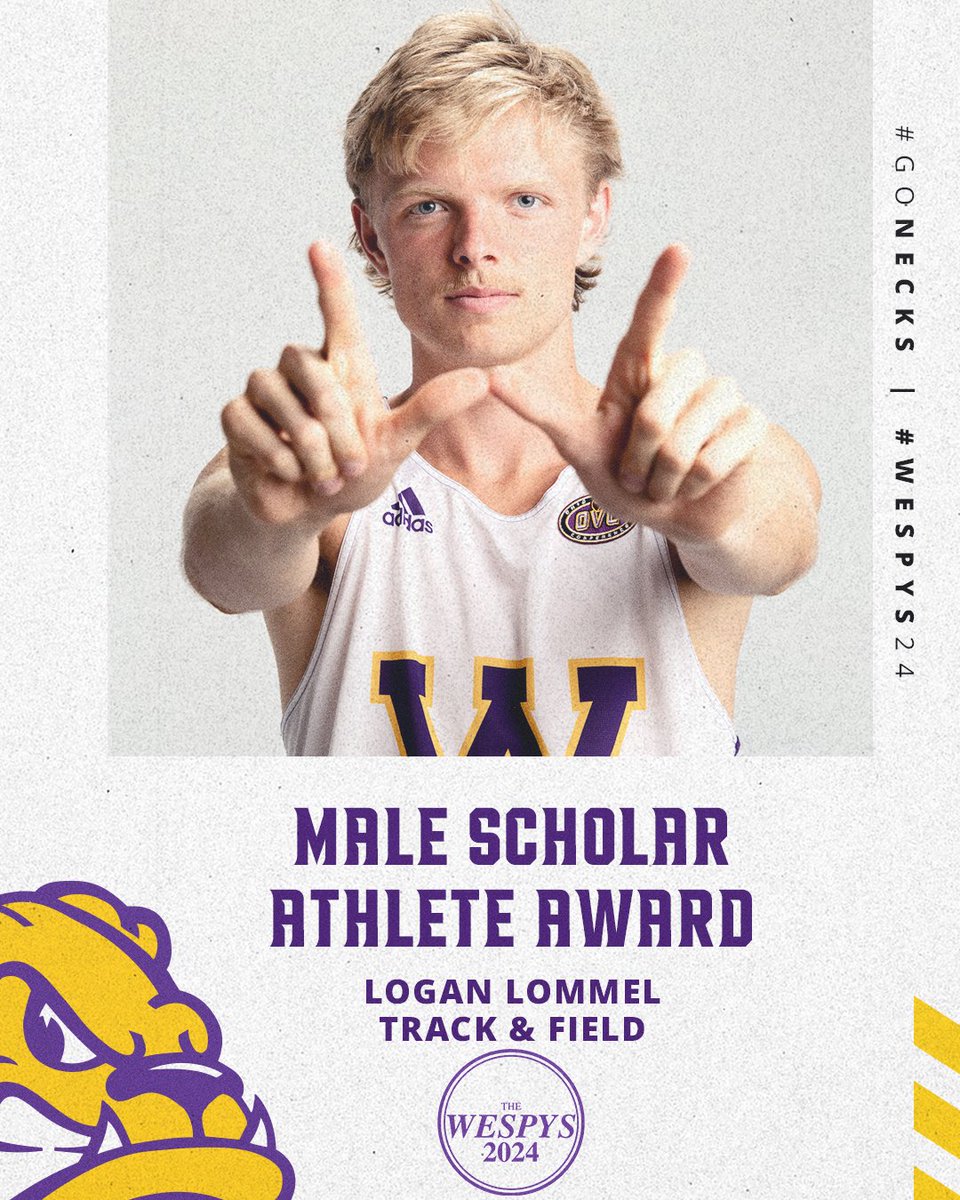 Your 2024 Male Scholar Athlete of the Year, Logan Lommel

#GoNecks | #OneGoal | #WESPYS24
