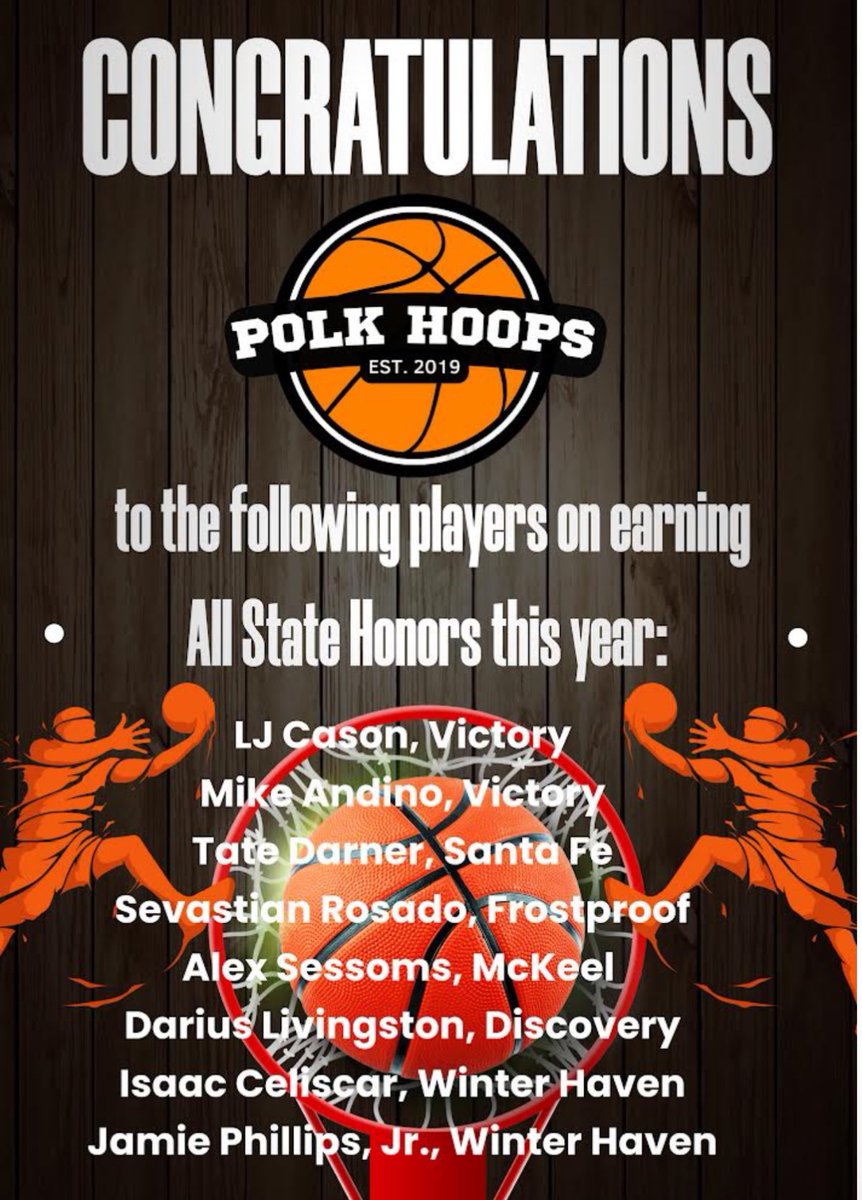 Congratulations once again all of our guys on earning All State honors this year… Think it may be a Polk County record for one year 🤔

#polkhoops
#1SourceforPolkCountyHighSchoolBasketball