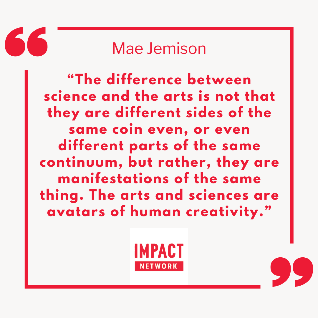 🚀 Dr. Mae Jemison's journey from student to the first African-American woman in space is truly inspiring. Like her, at Impact Network, we believe in holistic education, combining arts and sciences to prepare students for success. #MaeJemison #SpaceExploration #ImpactNetwork 🌟