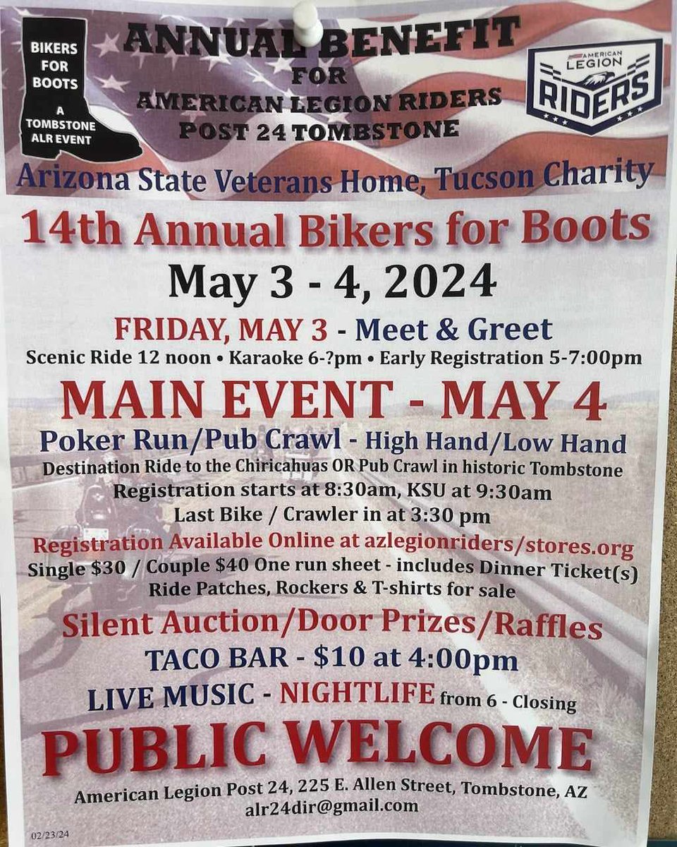 BIKERS FOR BOOTS IN TOMBASTONE AZ! #harleydavidson #tombstone #wildwest #biker #veterans #VeteransDeserveBetter #foryou #fyp #VeteransLivesMatter #fypシ