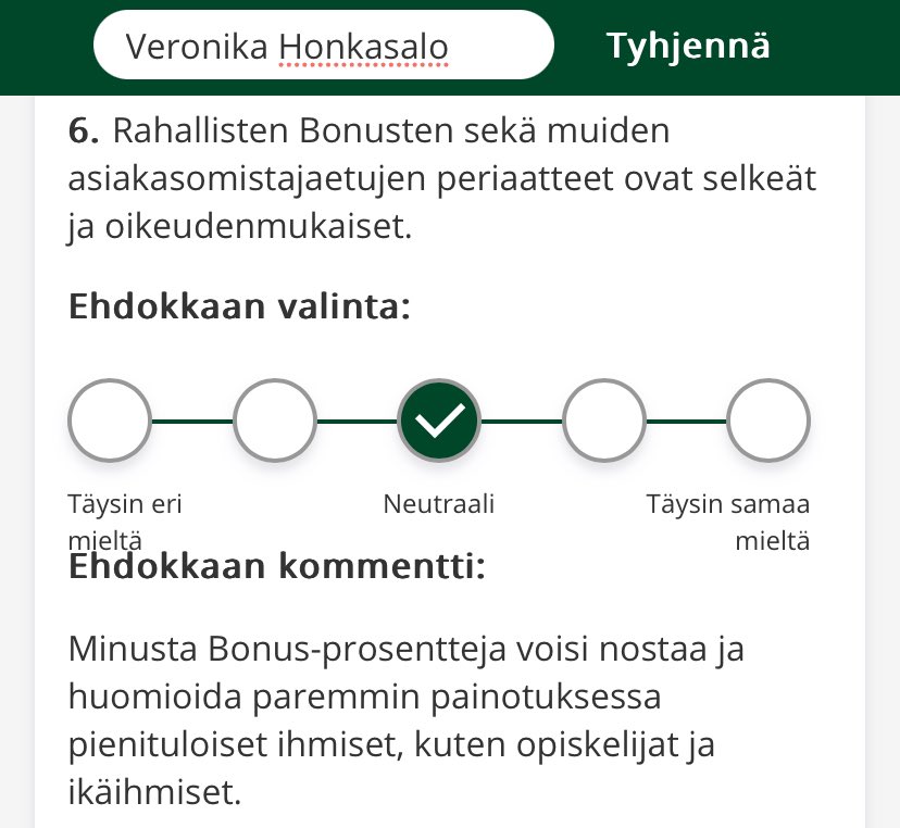 Miten @veronikahonka ajattelit nyt HOK-Elannon edustajiston jäsenenä lähteä edistämään tätä ajatustasi syrjivästä bonustenmaksusta?