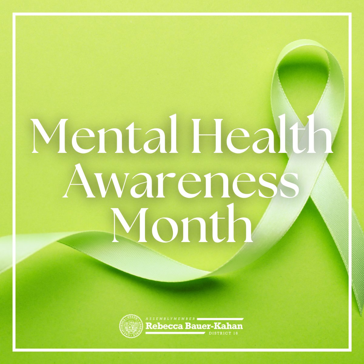 May is Mental Health Awareness Month. I'm proud of the work California has done to ensure that compassionate care is available for those in crisis through my legislation, AB 988. Remember—help is there for those who need it.