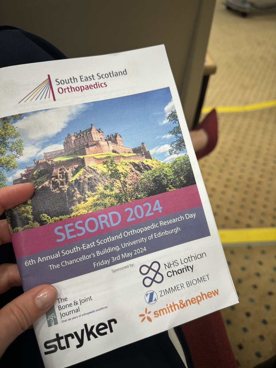 Fantastic day at the @EdinOrthopaedic Research day!

Inspiring to see the amount of research being undertaken in the region.

Huge congratulations to the winners of this year’s prizes, particular highlight -  @katiephughes work on machine learning and AI!

#orthotwitter