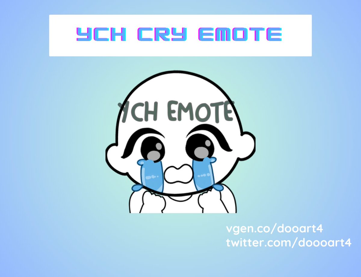 since i got on vgen :)) i need a sample for a crying emote(image given), so here's a raffle! (2 winners)

ʕ•́ᴥ•̀ʔっRules: 
➤ follow me on vgen! vgen.co/dooart4
➤ like and retweet
➤ reply with your oc

-Ends May 9th

#artraffle #artgiveaway #VGenComm #VGenOpen #VGen