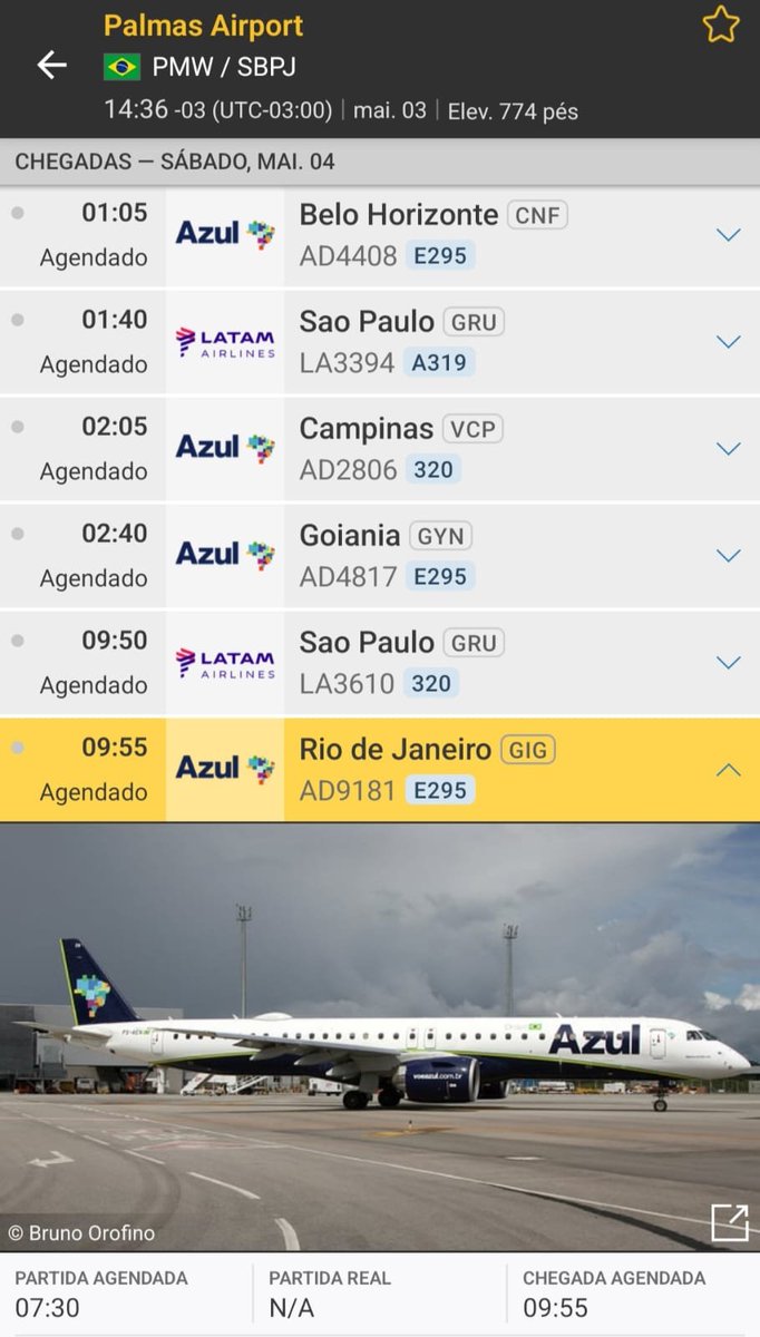 🚨🚨 Amanhã é dia de operação inédita. Pela primeira vez, uma companhia aérea que opera no terminal de Palmas ligará a capital direto a cidade maravilhosa através do tradicional Aeroporto do Galeão. Azul irá operar 2 voos, um no sábado e outro no domingo com o Embraer E195 E2!!!