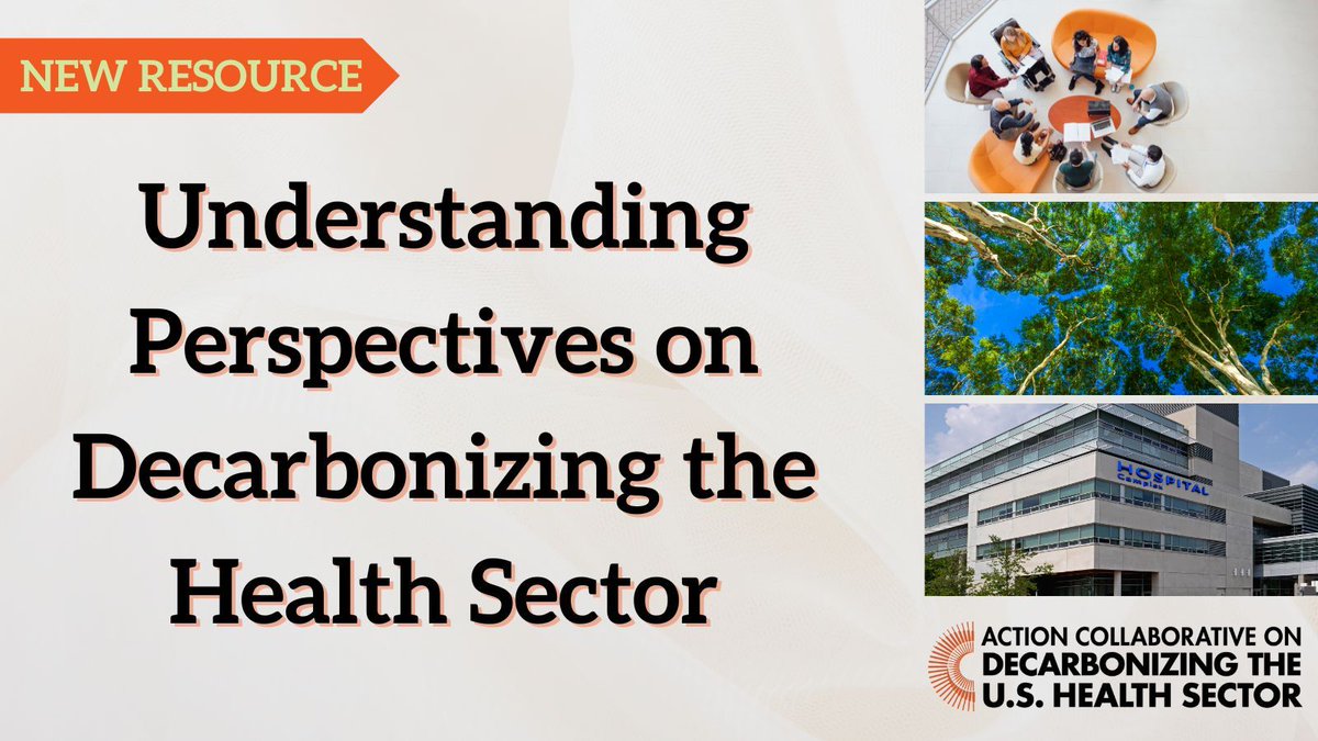 See what representatives of community organizations, health professional educators, clinicians, learners & patient advocacy organizations said in support of decarbonizing the health sector, in new Climate Collaborative resource: buff.ly/44g6VLr #ClimateActionforHealth