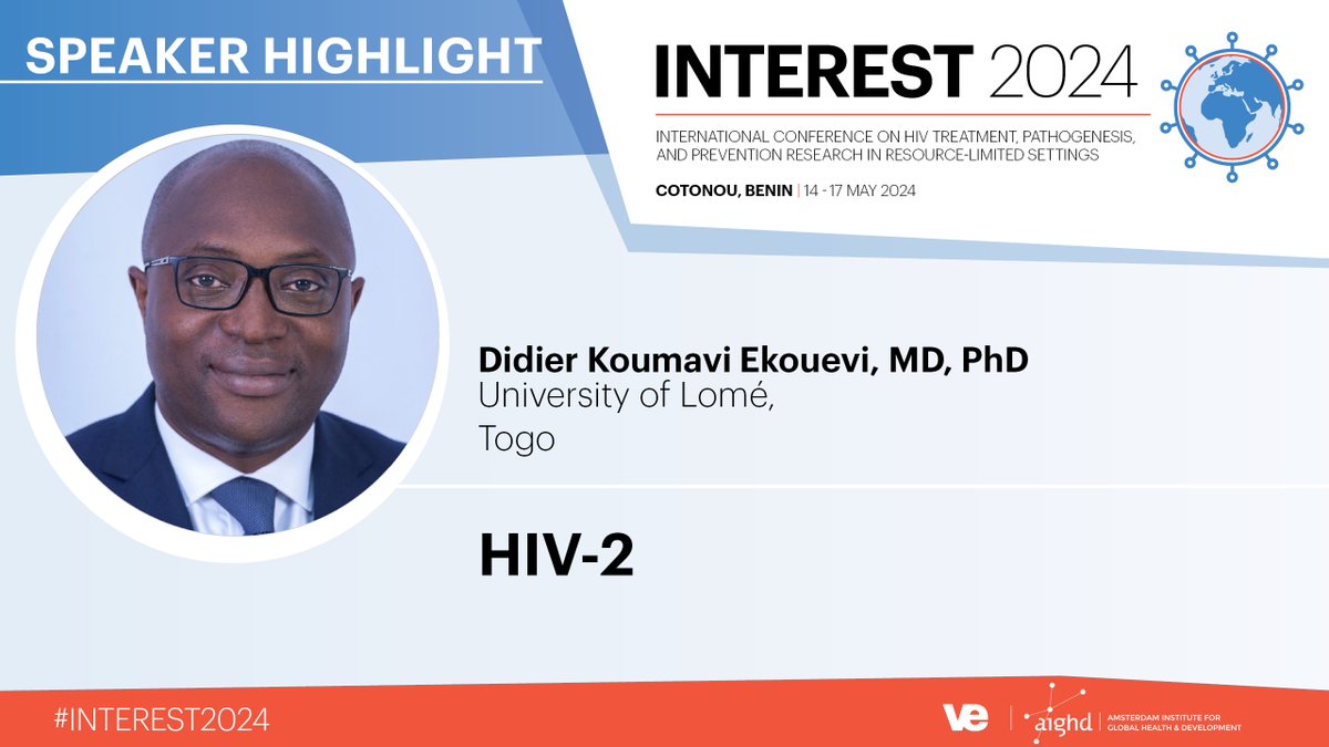 Dr. @dkekouevi is an epidemiologist with a background in #HIV #infection and #prevention at the @UniveLomeTg's Public Health Department. With more than 25 years of experience in the field of HIV, he's excited to share his findings on #HIV2 Register here: virology.eventsair.com/interest-2024/…