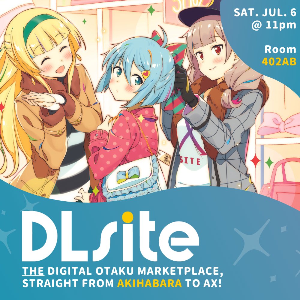 📣 Panel Announcement (18+) Sneak a peek at DLsite's cultured otaku content, get involved in translation, or even start selling your work in Japan! PLUS an insider look at DLsite's H game event... and giveaways! #AX2024