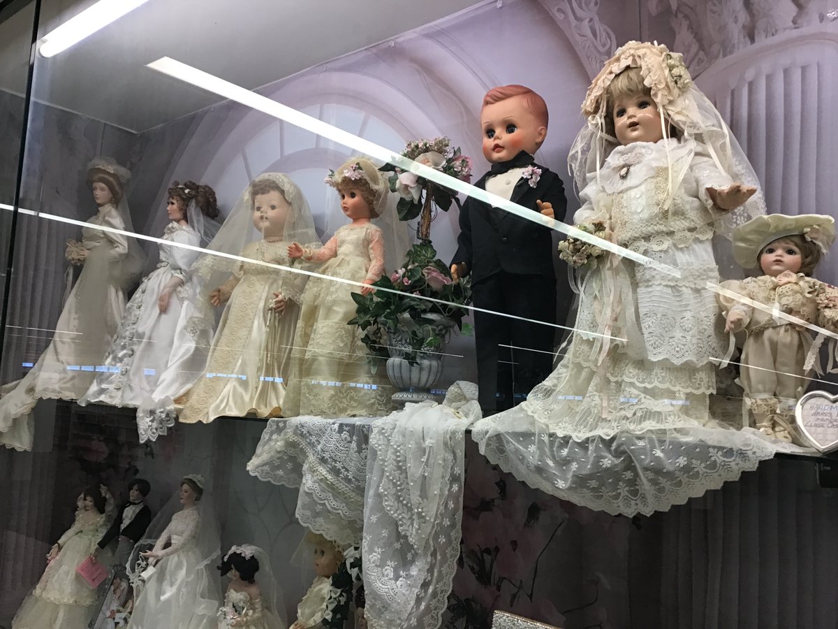 Merrillville Branch has an amazing display showcasing bride dolls through the years, courtesy of the Merribelles Doll Club! Stop by and admire the handmade wedding dresses and custom #dolls created by the club's members!