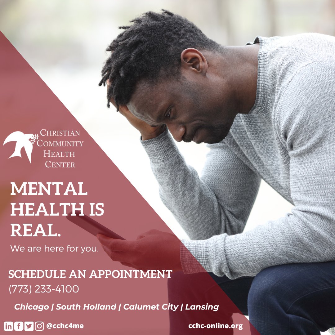 Here at CCHC we offer a variety of Behavioral Health services. Call 773-233-4100 for services and schedule an appointment today!

 #mentalhealthmatters #blackhealth #minorityhealth #community #love #support