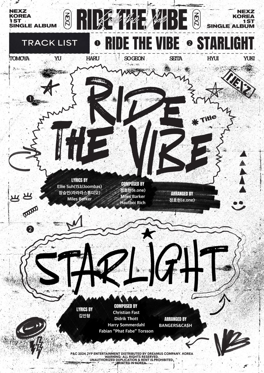 NEXZ(넥스지) Korea 1st Single Album
'Ride the Vibe'
TRACK LIST

💿 2024.05.20 MON 6PM (KST)

#NEXZ #넥스지 #ネクスジ 
#RidetheVibe #NEXZ_RidetheVibe 
#NEXZ_RTV #RTV 
#NEXZ_RidetheVibe_Debut