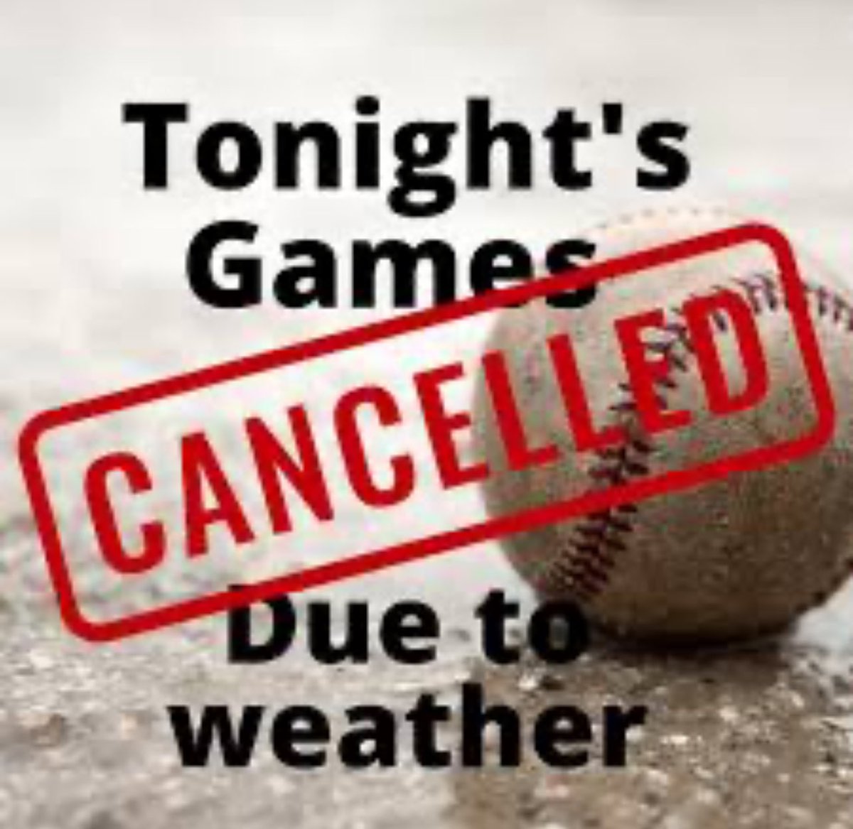 JV game vs @AlgonacBaseball has been cancelled