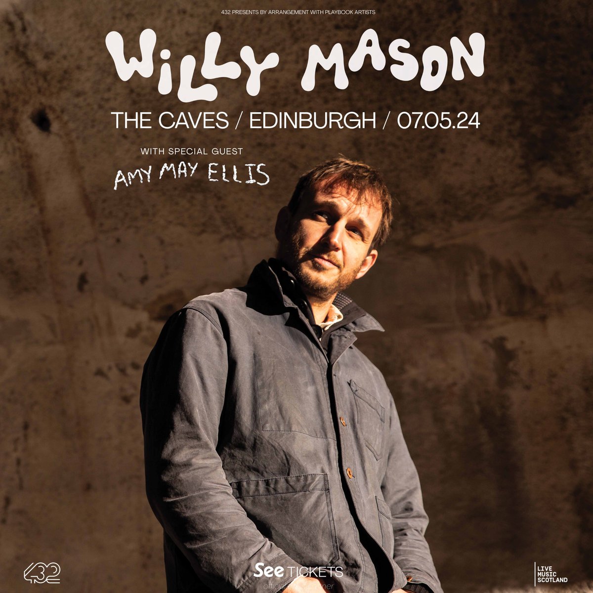 NEXT WEEK! Acclaimed US Singer-songwriter Willy Mason makes a welcome return to Scotland, this time visiting the capital for an intimate headliner at The Caves on Tues 7 May ✨ Final tickets HERE ➡ bit.ly/467xrWl