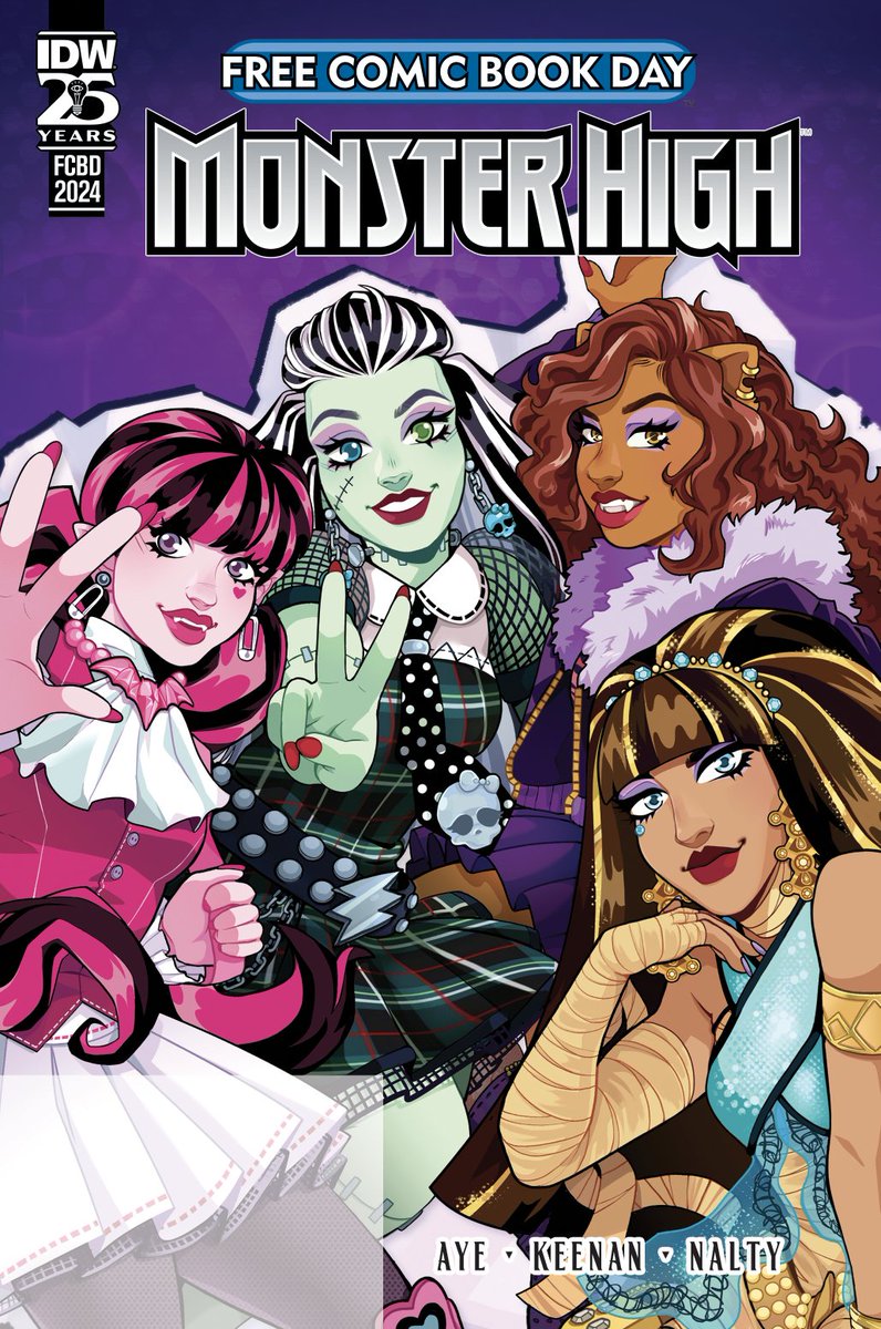 Catch up with the original ghouls and get a behind-the-screams look at the new series: Monster High: New Scaremester.

In the FREE issue of #MonsterHigh. At participating comic stores on May 4!

Participating stores: freecomicbookday.com/StoreLocator

#FCBD2024 @MonsterHigh @Freecomicbook