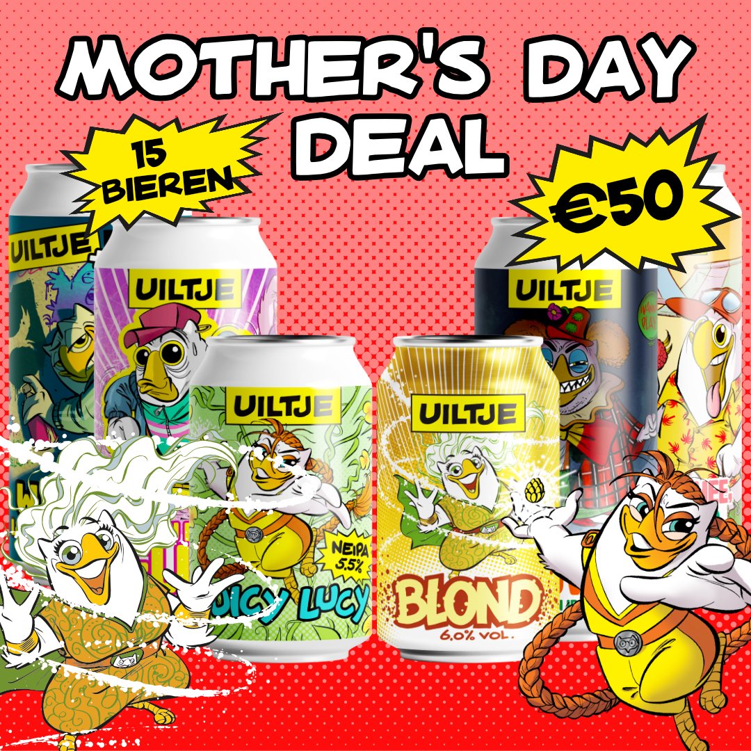 Next week is Mother's Day! Treat her to something she'll truly enjoy – a selection of our finest brews! And hey, if you end up enjoying them together, it's a win-win! Show your appreciation with a gift that brings joy to both of you.🍻💐

👉️uiltjebrewing.com/product/websho…