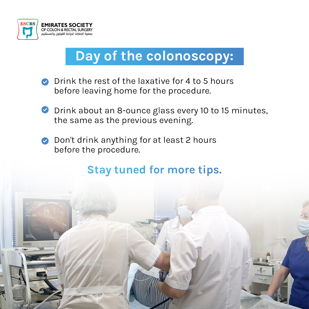 Did you know? If your colon is not adequately cleansed or prepared for the procedure, it is possible to redo your colonoscopy.

To help you prepare correctly, we have prepared this guide for you. #SwipeLeft

#Colonoscopy #Colon #ColorectalCancer #ESCRS #UAE