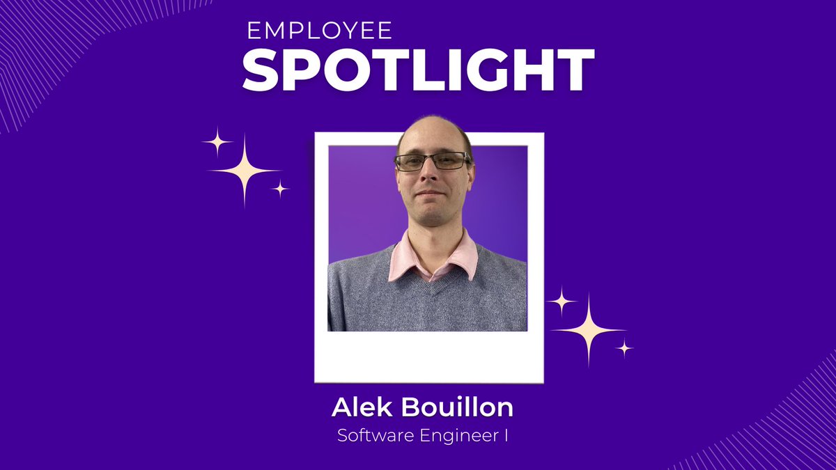 #EmployeeSpotlight: Alek Bouillon, Software Engineer I. Alek has been a key player in assisting with the MI Production phase. He's been on top of issues & made himself available to cover issues with excellence while working with other members of the team to solve problems.