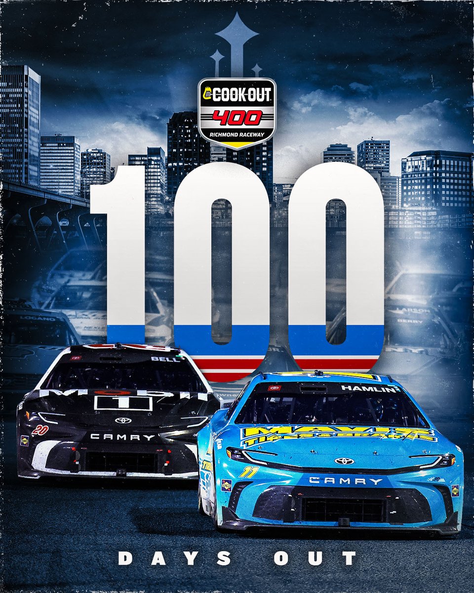 We're just 100 days out from the #CookOut400 Grab your tickets for Aug 10 & 11: nas.cr/44n7WkR