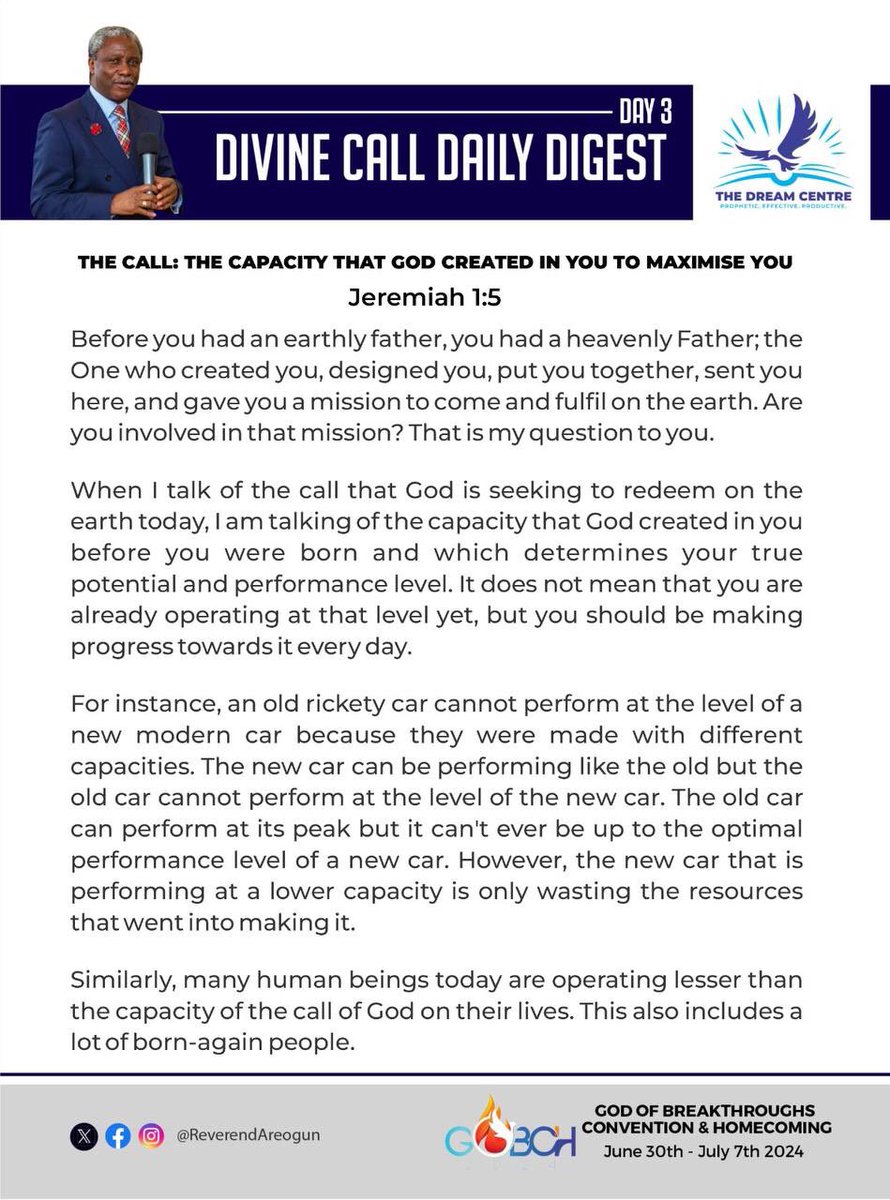 ReverendAreogun's tweet photo. Divine Call Daily Digest- Day 3 (#DCDD)
#SOC2024
#DivineCallDailyDigest
#DCDD
#SchoolOfCalling2024
#Destiny #Calling
#ReverendAreogun https://t.co/d1lRz2t3Fo