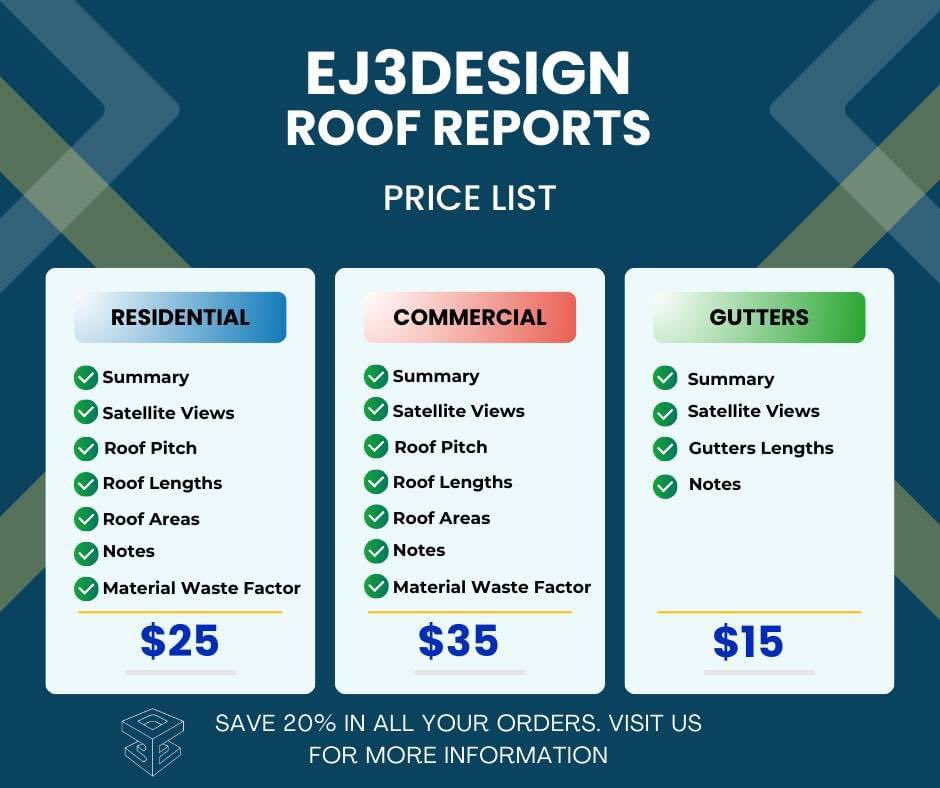 ej3design.com
#roofmeasurements #ej3design #roofing #contractor #rooftop #roofsoftware #adjusters