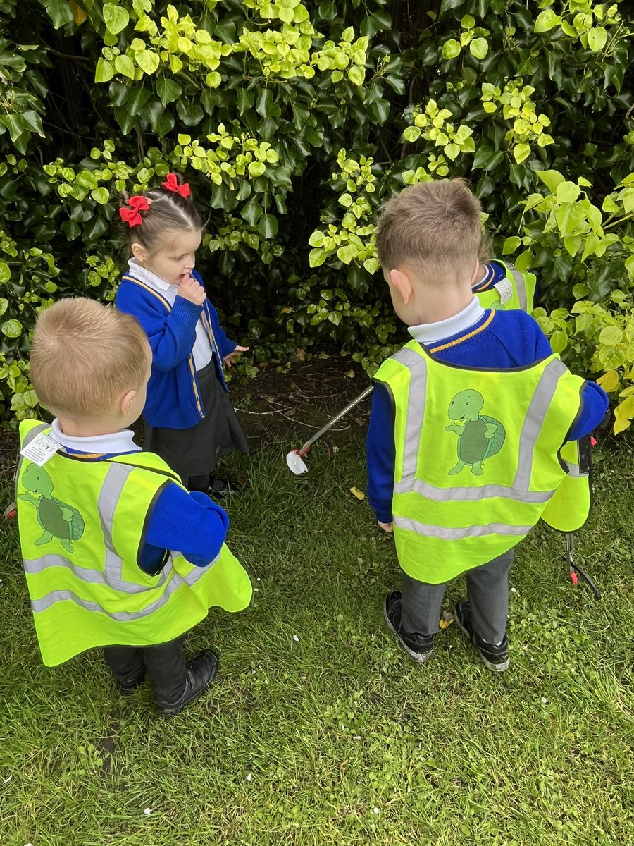 Wow what a week in #Nursery!! Our theme this week has been recycling. The children loved going out into our school grounds to litter pick. I think we may have some future refuse collectors in our midst!