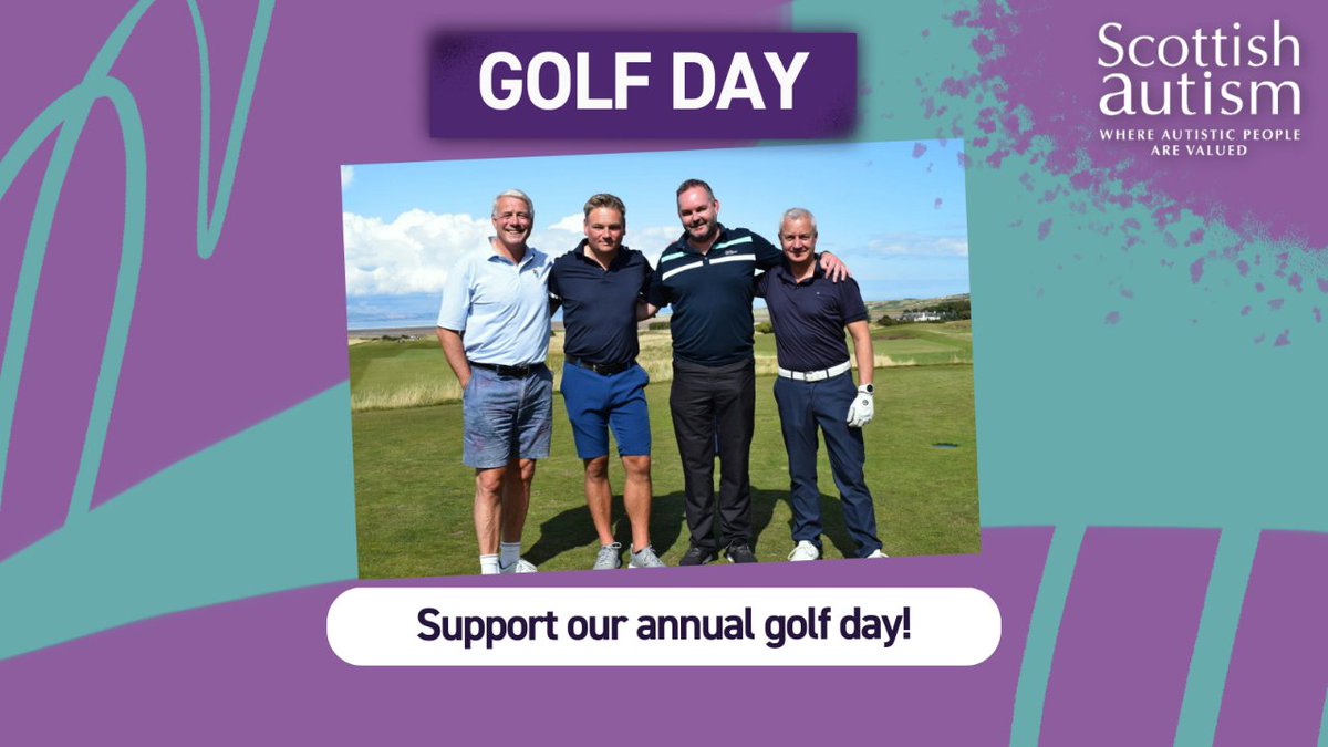 Snap up the last four-ball for our Golf Day on Friday 23 August at @craigielaw ! You could also sponsor a hole or donate a prize to help raise vital funds to enhance services for autistic people in Musselburgh, while promoting your business. More info at scottishautism.org/SAGolf24
