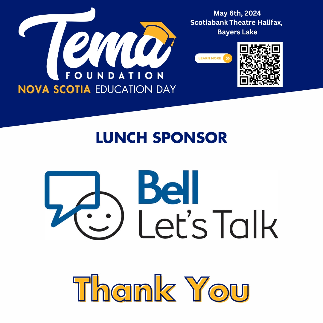 We'd like to extend our sincere thank you to our #novascotiaeducationday sponsors. Events like this are just not possible to hold without their support. #bellletstalk

tema.foundation/education-day-…