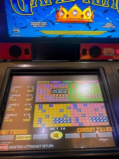 RING RING RING WE GOT A WINNER ON GAME KING 👑 This lucky guest won a $72,000 jackpot with a $16 bet playing 4 Card Keno!