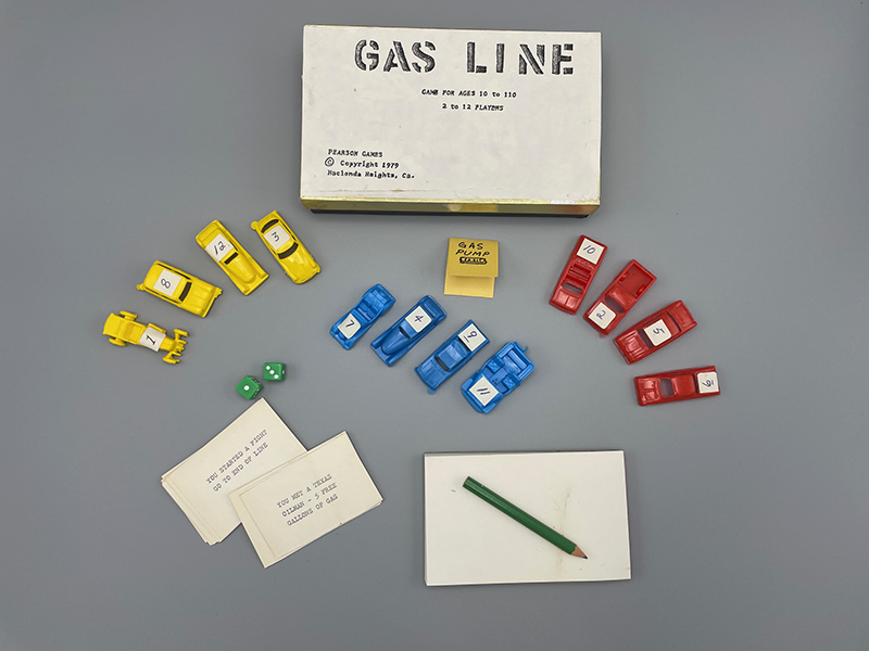 Although we have not actually played it, we’re sure this game is a total gas and deserves honorable mention for #ArchivesGames! Gas Line, the practical game born out of necessity, taught us how to deal with gasoline lines and shortages in the late 70s. Object: 79.819.1-.17