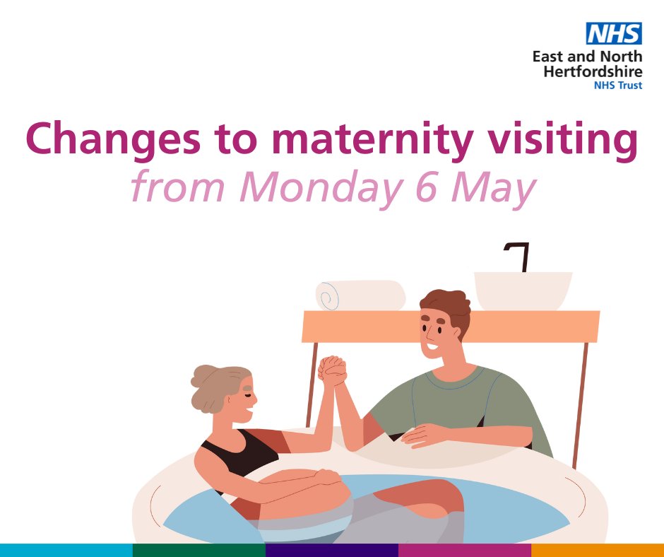 From Monday, we're extending visiting times to our maternity unit This change will allow nominated birth partners to stay with service users throughout the length of their stay by removing the curfew on re-entry. ℹ For more, visit our website: enherts-tr.nhs.uk/news/visiting-…