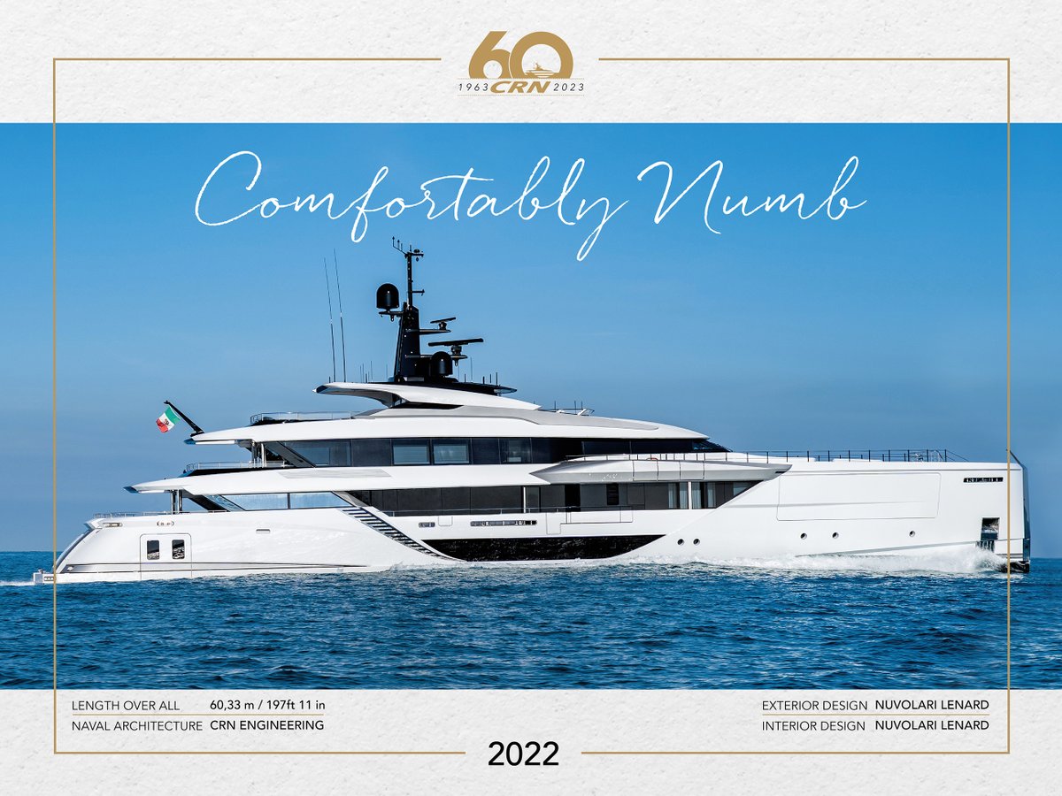 2022 was the year that produced one of our shipyard’s finest icons of excellence. The CRN Comfortably Numb embodies the great expertise of all the consummate professionals, technicians and craftspeople who built this iconic yacht. #MadeByYouWithOurOwnHands
ow.ly/RKb850Rvw4s