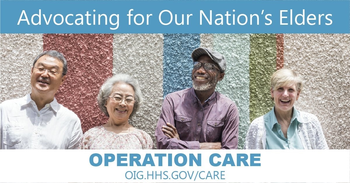 Learn about HHS-OIG’s Operation C.A.R.E., protecting our aging community! Our goal is to prevent and report elder fraud, abuse, and neglect. Explore resources and advocate for the Nation's elder population: direc.to/fh1p #elderabuseawareness 🌟