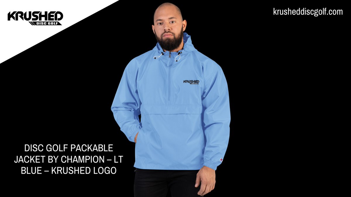 Krushed Disc Golf apparel available on our website - krusheddiscgolf.com.

Pictured here: DISC GOLF PACKABLE JACKET BY CHAMPION – LT BLUE – KRUSHED LOGO

#discgolf #growthesport #pdga #discgolfeveryday #discgolflife #krusheddiscgolf