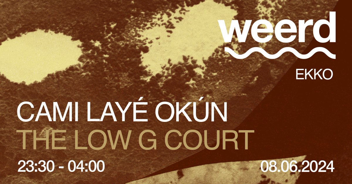 Net bevestigd: zaterdag 8 juni is er weer een nieuwe editie van Weerd in EKKO. Deze editie zorgen dj’s Cami Layé Okún & The Low G Court voor uitdagende sets vol experiment en zinderende funk, disco, jazz, house en tropische grooves. Tickets & info via: ekko.nl/event/weerd-8j…